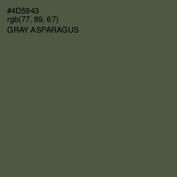#4D5943 - Gray Asparagus Color Image